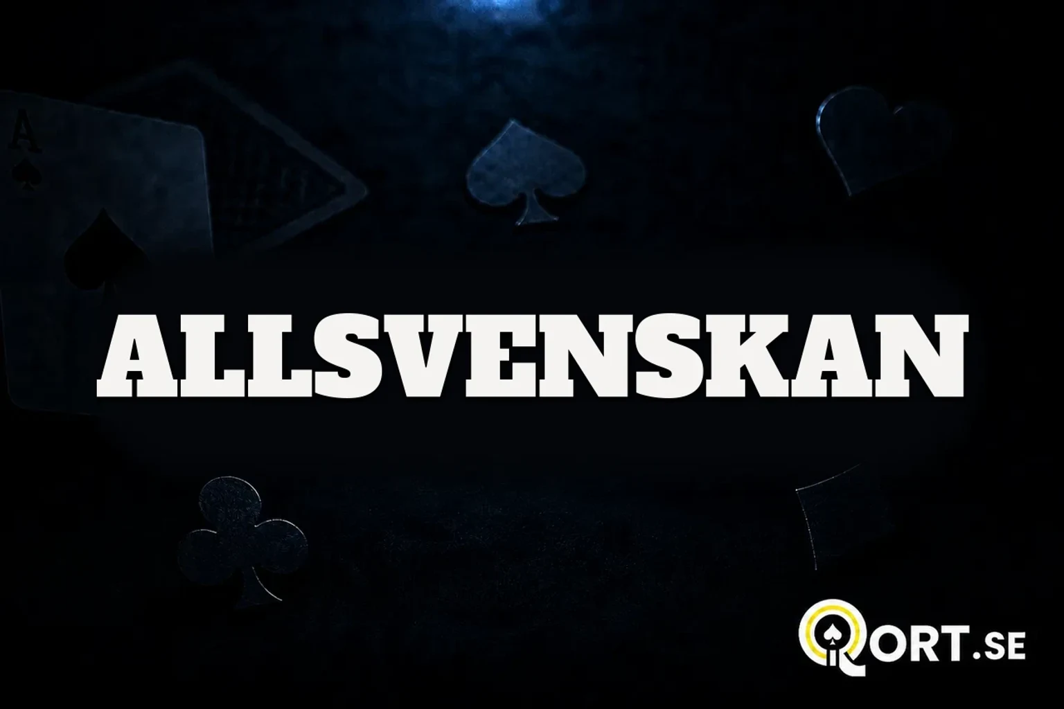 Vänner spelar kort tillsammans under en allsvensk fotbollskväll