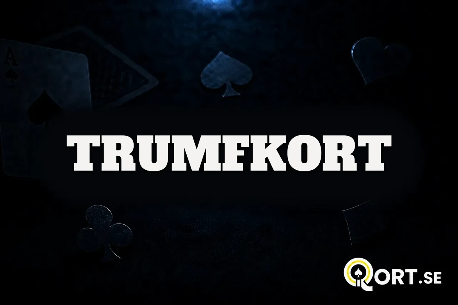Ett stick där ett litet trumfkort ligger överst på ett högre kort